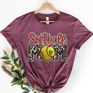 Camicia per mamma softball, Camicia da softball, Camicia per mamma, Regalo per la festa della mamma, Camicia per mamma, Camicia per mamma softball, Camicia per mamma leopardata, Camicia per mamma