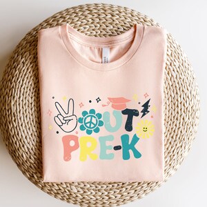 Peace Out Pre-K T-Shirt, Last Day of School T-Shirt, Aesthetic Toddler Tee, Pre-K Graduation Gift,PreK Teacher Shirt,PreK Squad,PreK T Shirt