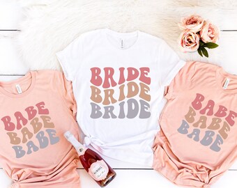 Retro Bride Shirt, Bride Babe Shirt, Retro Babe Shirt, Bridal Party Shirt, Engagement Shirt, Bachelorette Party Shirts, Bridesmaid Shirts
