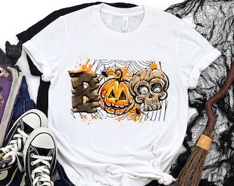 Koszulka na Halloween, Koszulka z Czaszką, Koszulka Boo, Koszulka na Halloween Boo, Koszulka z Dynią, Koszulka Straszna, Koszulka Duch, Koszulka na Halloween, Koszulka na Halloween