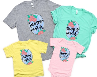 Happy Easter Shirt, Happy Easter Tshirt, Easter Egg Shirt, Bunny Shirt, Easter Family Shirt, Cute Easter Shirt, Family Matching Shirt