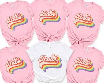 Bride Babe Shirt, Bachelorette Shirts, Bridesmaid Shirt, Bride Shirt, Bridesmaid Proposal, Wedding Party Shirts, Retro Babe Shirt