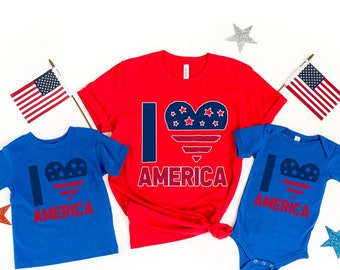 Ich liebe Amerika Shirt, Sterne und Streifen, 4. Juli Shirt, Merica Shirt, 4. Juli, Fourth of Juli Shirt, USA Shirt, Unabhängigkeitstag T-Shirt