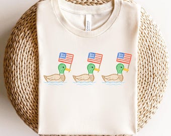 USA Flagge Enten Shirt, Enten 4. Juli Shirt, Amerika Shirt, 4. Juli, 4. Juli USA Shirt, Unabhängigkeitstag Shirt, Rot, Weiß, Blau