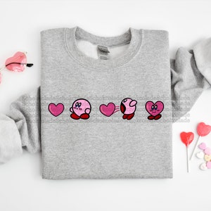 Kirby Alla hjärtans dag-tröja, rolig alla hjärtans dag-tröja, rolig alla hjärtans dag-tröja, kärlekströja, Kirby-tröja bild 3