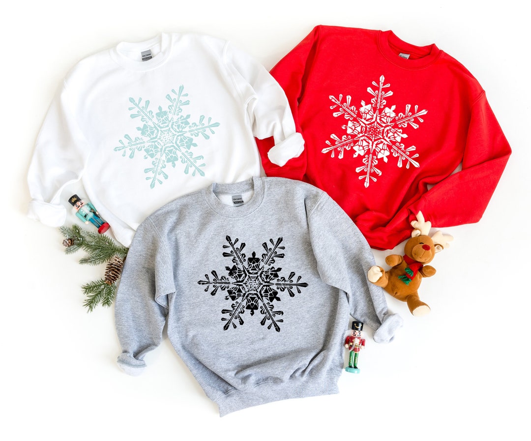 Snowflake Sweatshirt Snowflake Shirt Christmas Shirt - Etsy