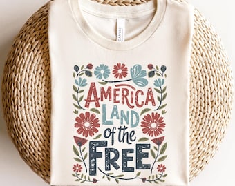 America Land of the Free Shirt, 4th of July Shirt, America Shirt, 4th of July, 4th of July USA Shirt, Independence Day Shirt, Red White Blue