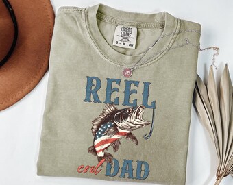 Comfort Colors® Dad Fishing Shirt, New Dad Gift, Gift For Fisherman, Pregnancy Announcement Dad, Reel Cool Dad Shirt
