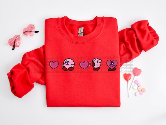 Kirby Valentine Sweatshirt, Funny Valentine Sweatshirt, Funny Valentine Shirt, Valentines Day Sweatshirt, Love Shirt, Kirby Sweatshirt