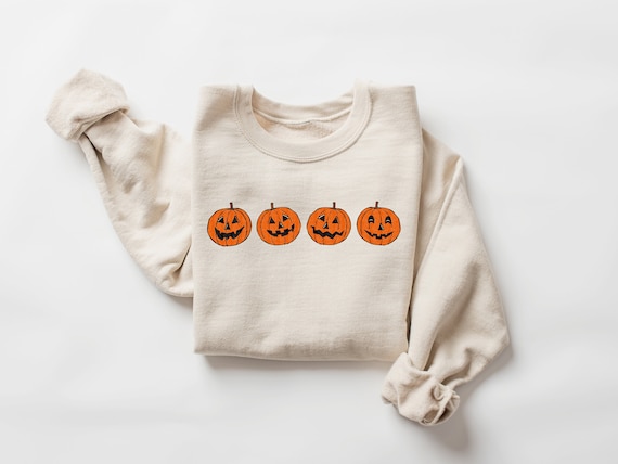 Pumpkin Sweatshirt, Pumpkin Sweater, Jack-o-Lantern Sweatshirt, Halloween Crewneck Sweatshirt, Halloween Sweater, Spooky Season, Fall Shirts