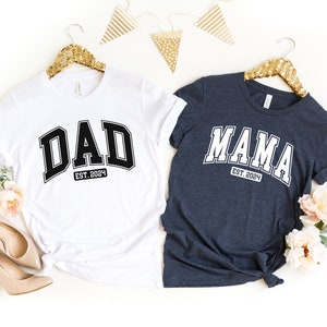 Mama and Dad T-shirts, Mom Dad Matching Shirt, New Dad Shirt, Gift for ...