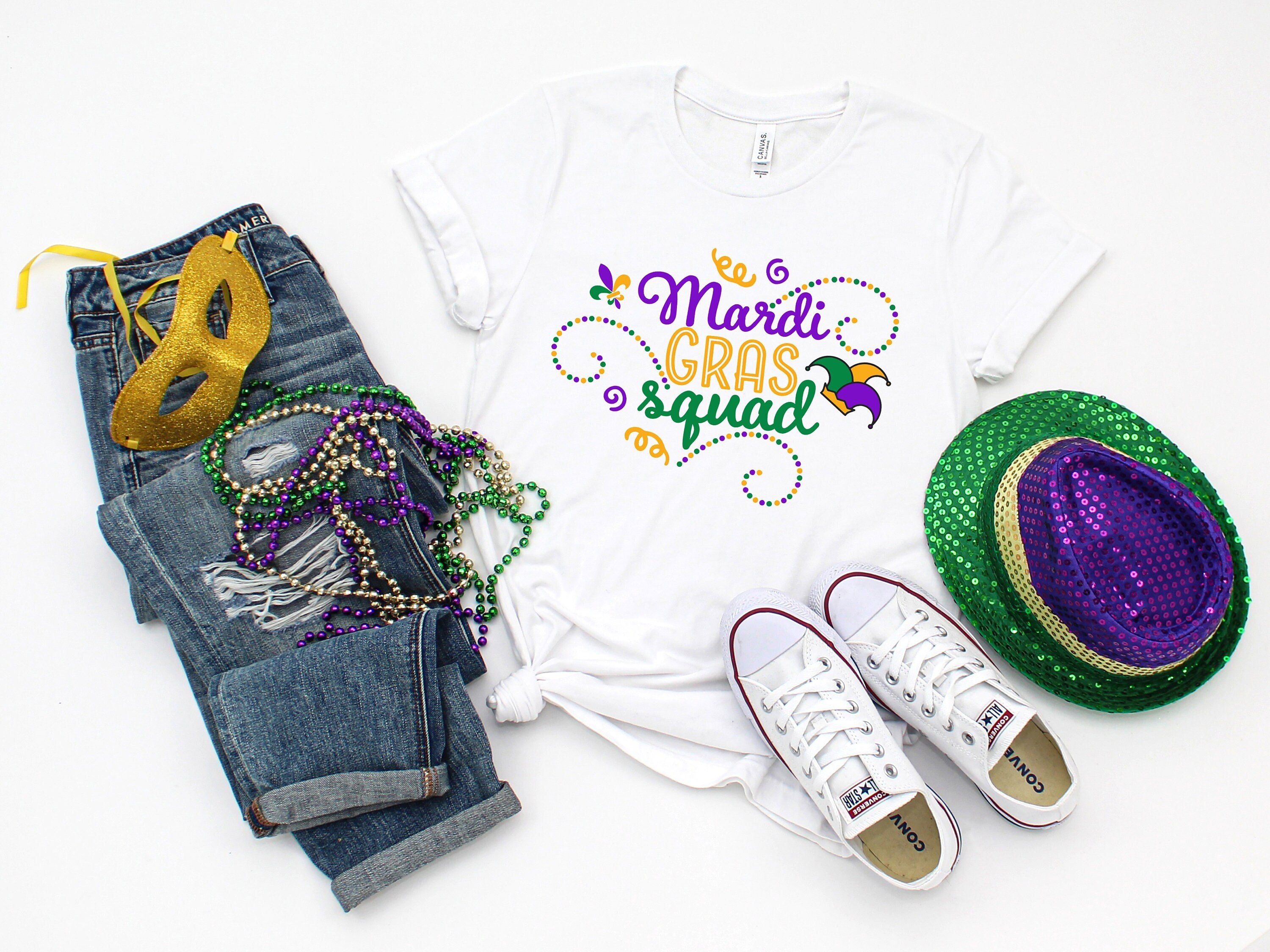 Mardi Gras Cruise Squad 2023 Matching Mardi Gras Decorations T-Shirt -  Teeholly