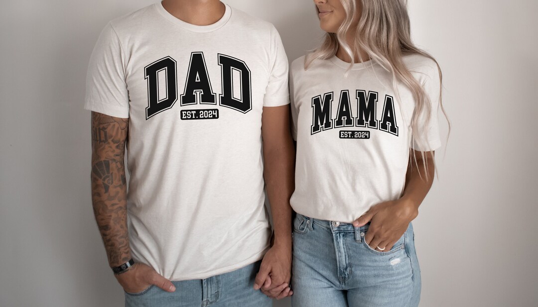 Mama and Dad T-shirts, Mom Dad Matching Shirt, New Dad Shirt, Gift for ...