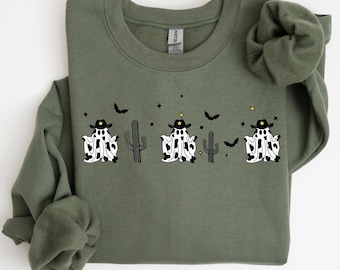Halloween Kuh Sweatshirt, Halloween Sweatshirt, Western Sweatshirt, Halloween Cowboy Shirt, Halloween T-Shirt, Halloween Kuh T-Shirt, Halloween T-Shirt