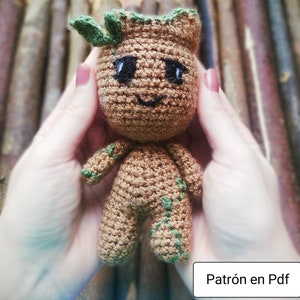 Baby Groot Crochet Pattern, Baby Groot amigurumi pattern, Baby Groot crochet, Baby Groot amigurumi, Baby Groot, Amigurumi Patterns, Spanish