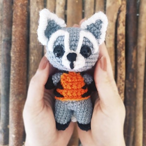 Rocket Racoon Crochet Pattern, Rocket Racoon amigurumi pattern, Rocket Racoon crochet, Rocket racoon amigurumi, Rocket Racoon, English