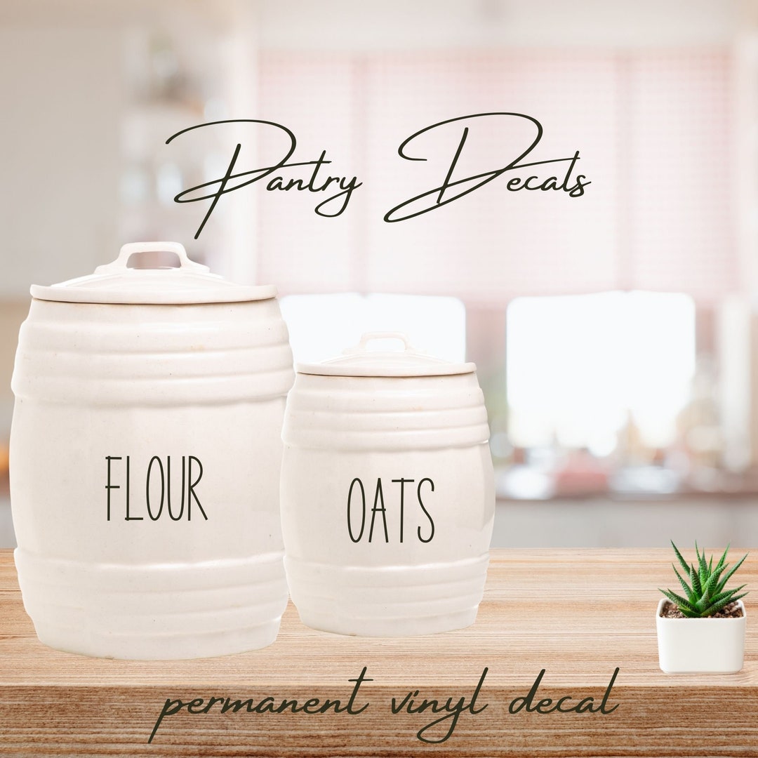 Customizable Pantry Labels | Waterproof Vinyl Decals - Etsy