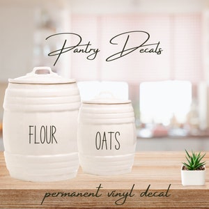 Customizable Pantry Labels | Kitchen Decals | Kitchen Labels | Canister Stickers | Baking Labels | Jar Labels | Kitchen Organizing Labels