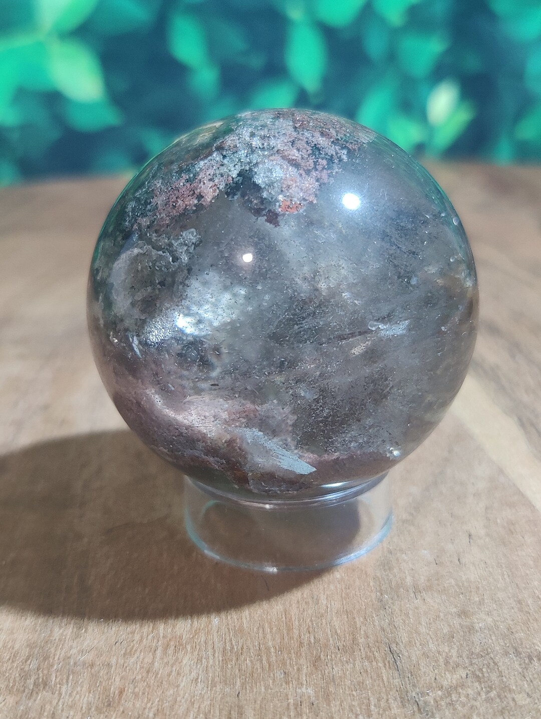 Natural Garden Quartz Aka Lodolite Gemstone Sphere 丨healing Sphere 丨 ...