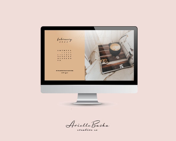 2022 Boho Neutral Minimalist Desktop Wallpaper Calendar Light Academia,  Beige Aesthetic, January Calendar, Monthly Calendars - Etsy