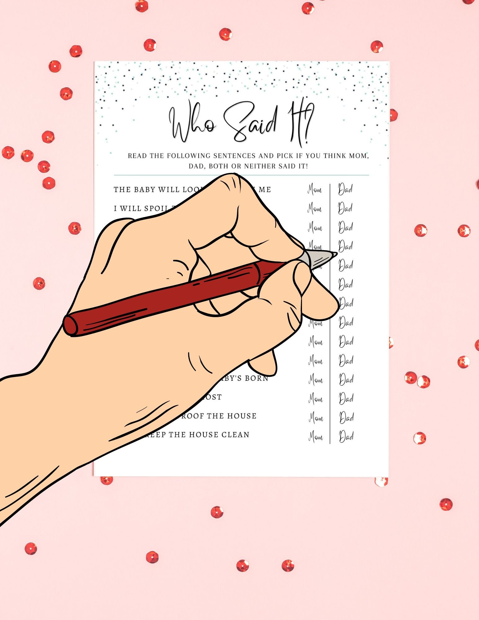 Cute Fun Baby Shower Games W/ Answer Keys Baby Shower Game Etsy