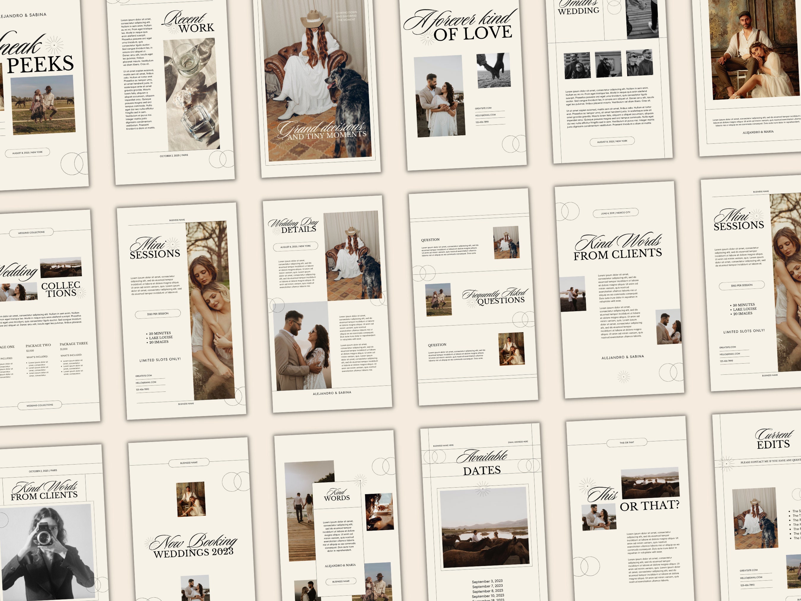 CANVA Modern Instagram Bundle Pack for Photographer, IG Post Carousel ...