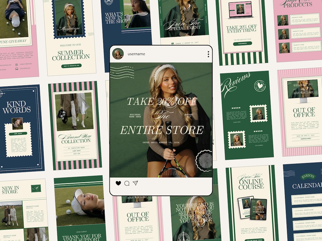 Canva Modern Instagram Stories and Posts Bundle, Editable Templates ...
