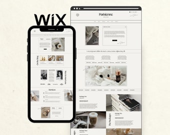 Modello di sito web Wix per imprenditori creativi Life Coach Influencer Blogger Mentore Bellezza, design editoriale moderno, modelli Wix creativi