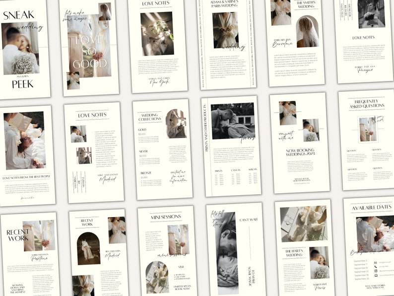 CANVA Modern Instagram Bundle Pack for Photographer, IG Post Carousel ...
