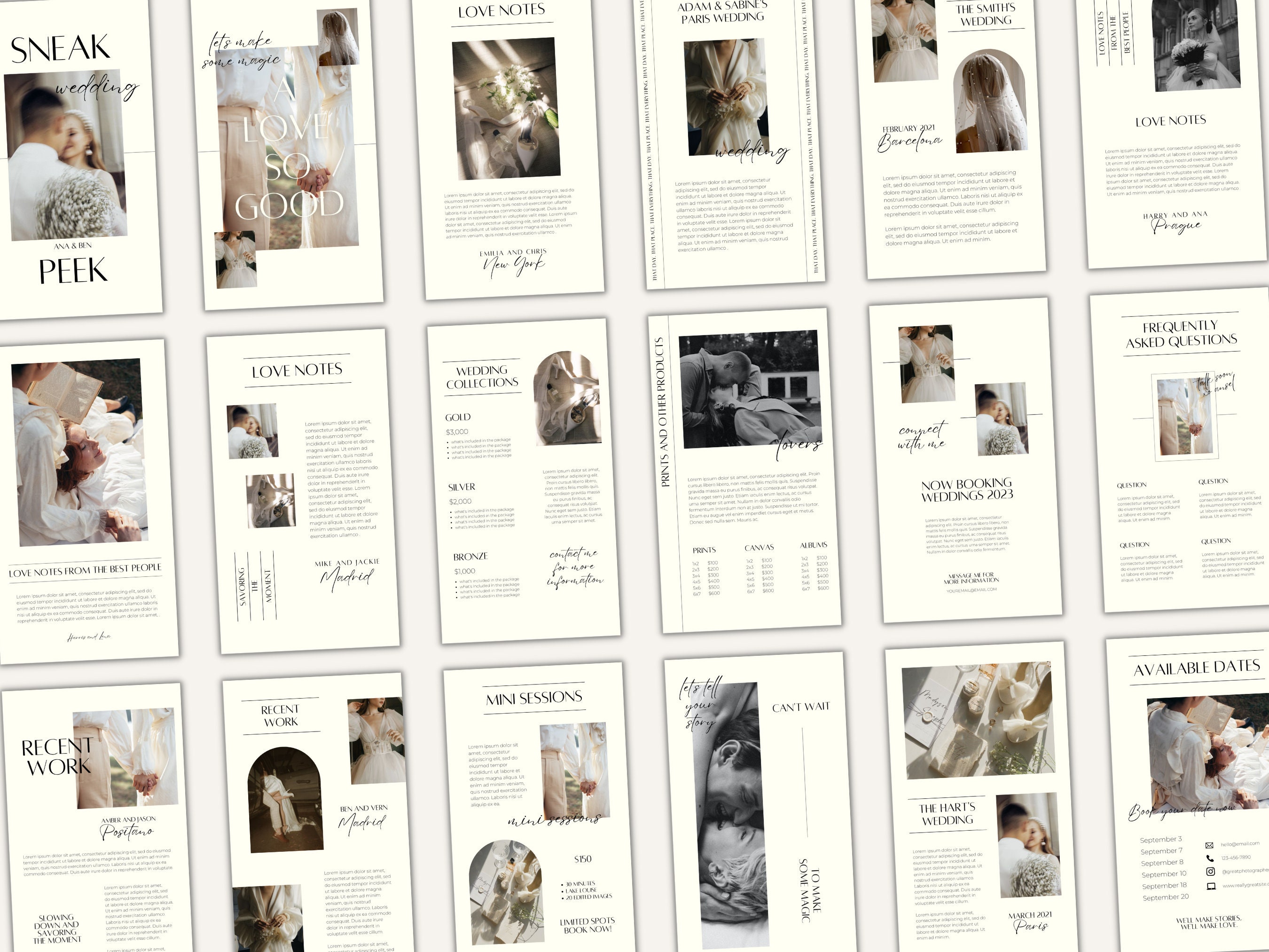 CANVA Modern Instagram Bundle Pack for Photographer, IG Post Carousel ...