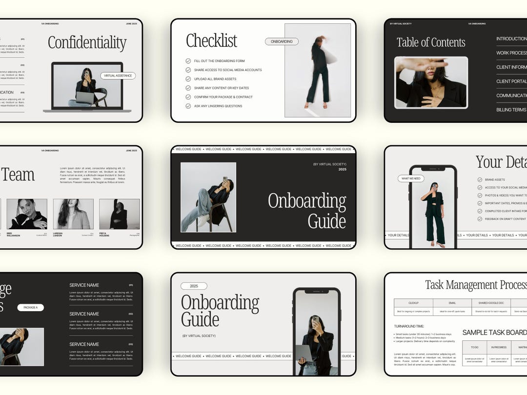 Virtual Assistant Onboarding Kit, Canva Client Welcome Guide Packet, VA ...