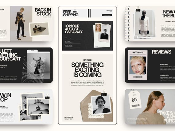 Email Marketing Templates Canva, Modern Editorial Newsletter Template, Marketing Mailing List Design for Mailchimp Klaviyo, Email Campaigns