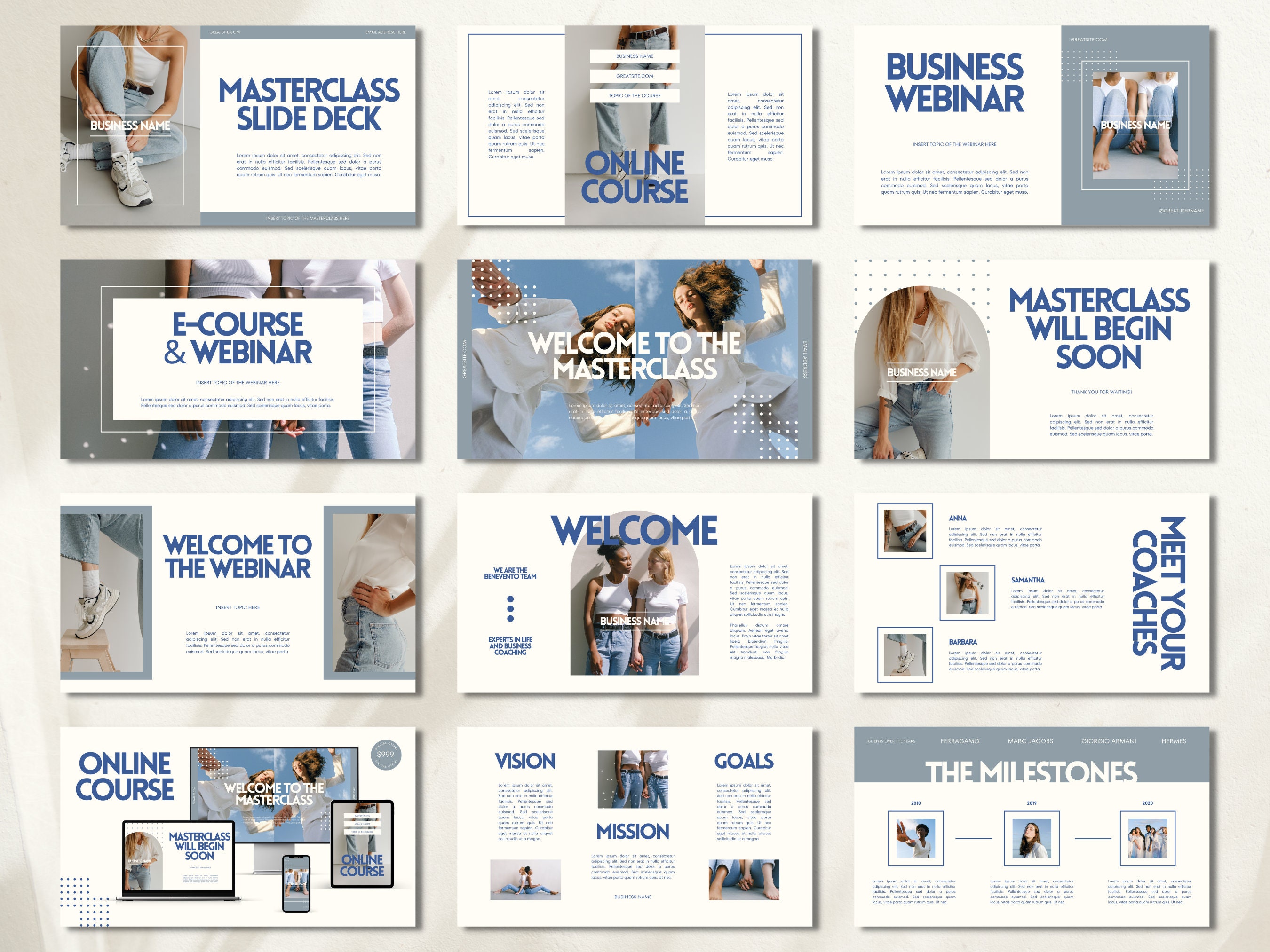 CANVA Business Life Coach Masterclass Template, Webinar Presentation ...