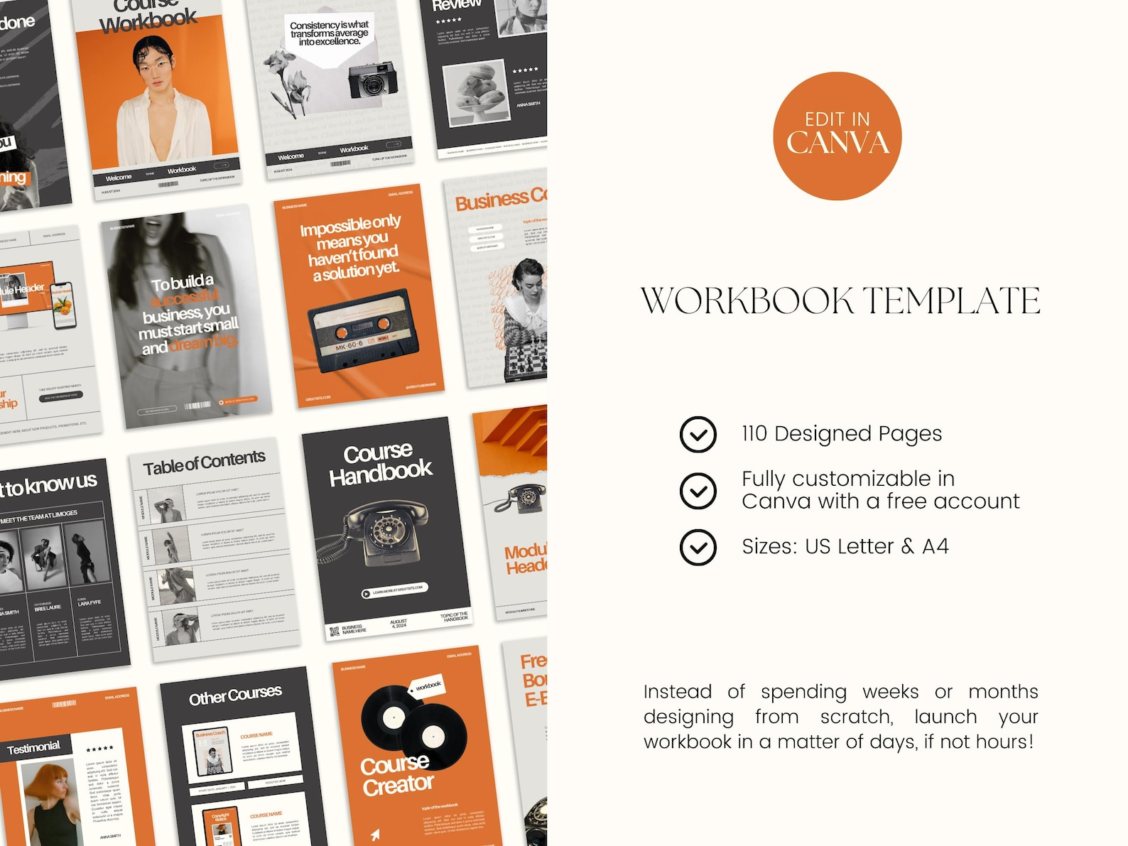 Canva Workbook Template for Coaches & Course Creators, Coaching Tools ...