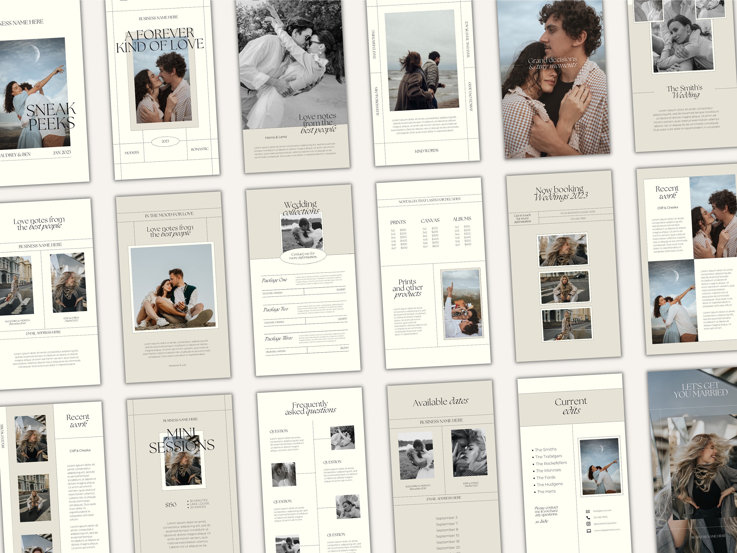 CANVA Modern Instagram Bundle Pack for Photographer, IG Post Carousel ...