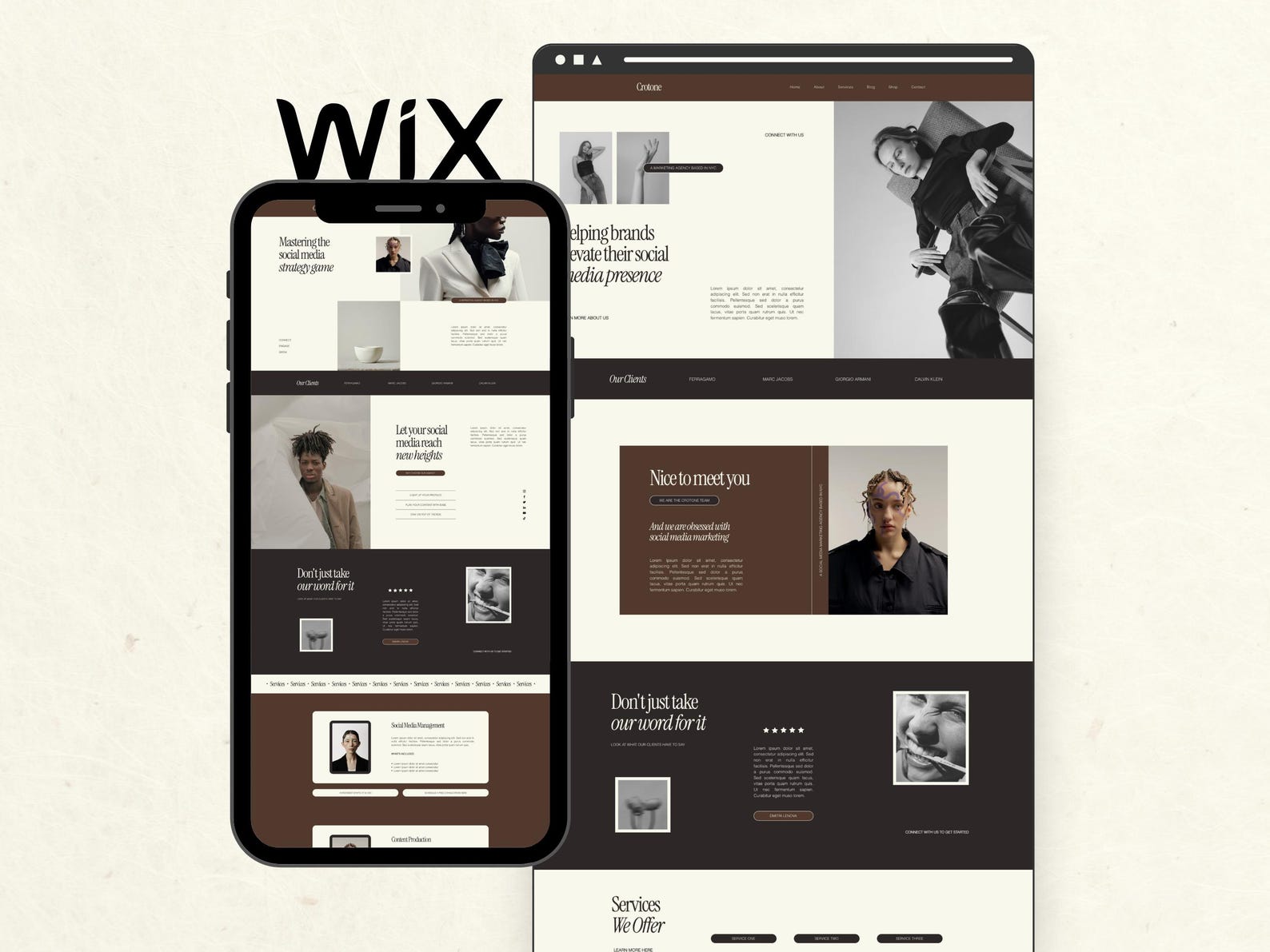 Wix Website Template for Social Media Manager Agency Small Businesses ...