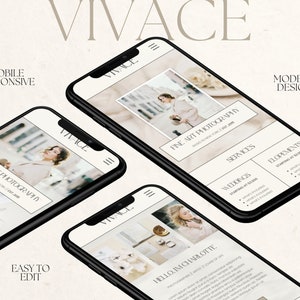 Wix Website Template für Fine Art Hochzeitsfotograf, Modernes Website-Design, Fotografie Website, Kreatives Wix Webdesign Bild 6
