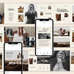 CANVA Modern Instagram Bundle Pack for Photographer, IG Post Carousel ...