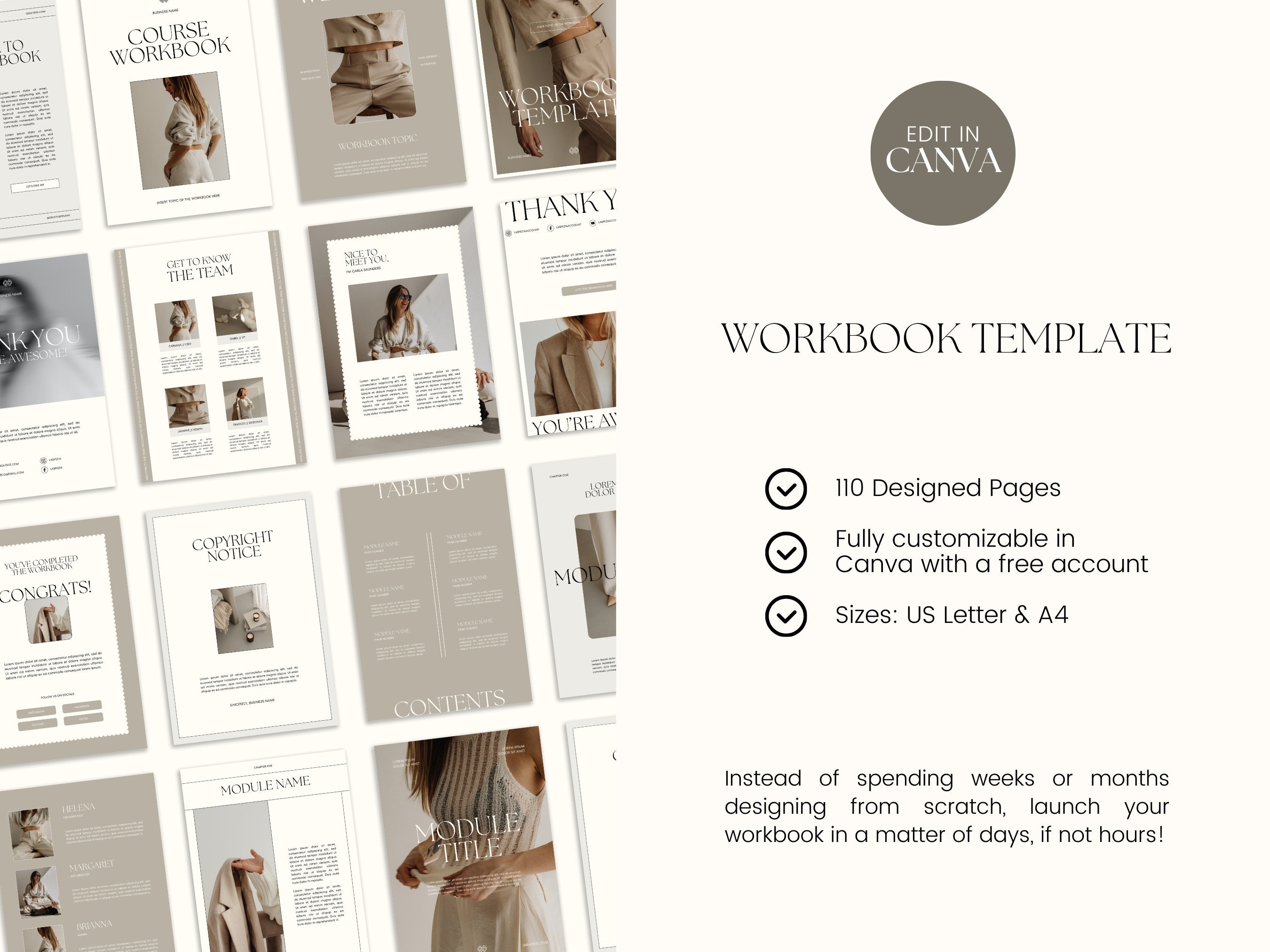 Canva Workbook Template for Coaches & Course Creators, Coaching Tools ...