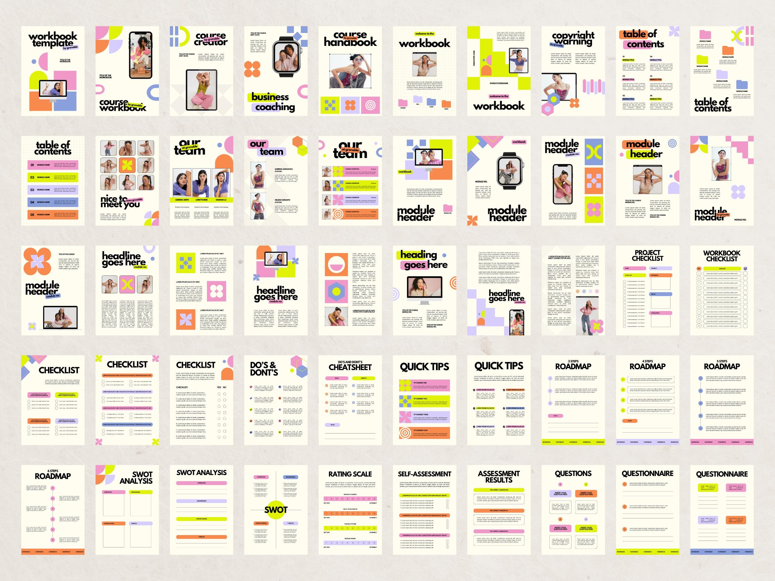 Canva Workbook Template for Coaches & Course Creators, Coaching Tools ...