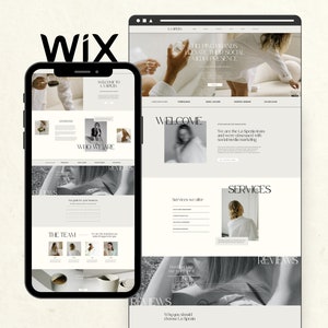 Wix Website Template for Social Media Manager Agency Small Businesses, Modern Minimalist Design, Creative Wix Templates, Wix Web Design