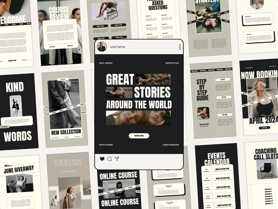 Canva Modern Instagram Stories and Posts Bundle, Editable Templates ...