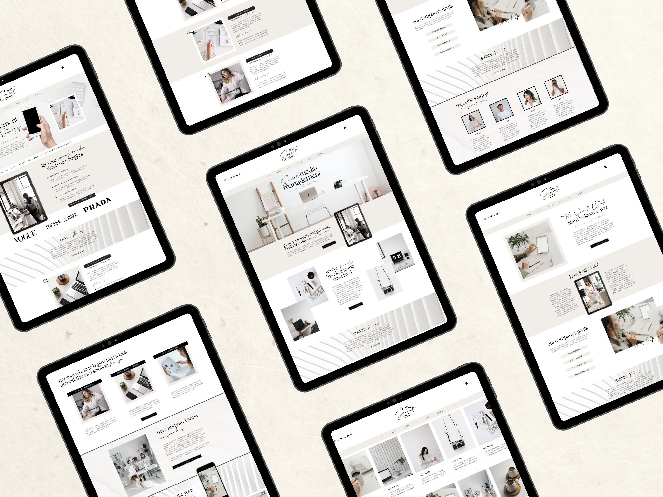 Wix Template Examples Wix Website Template for Social Media Manager Agency Small Businesses ...