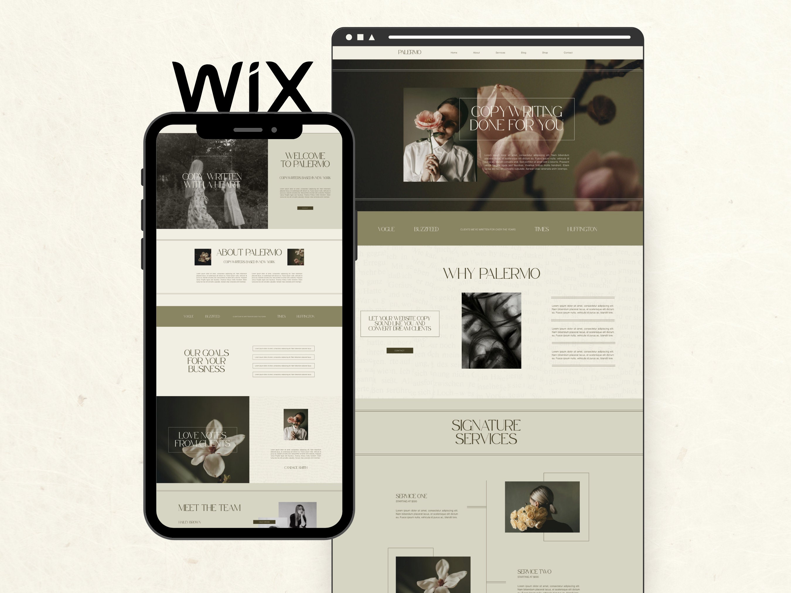 Wix Website Template for Social Media Manager Small Businesses Writer ...