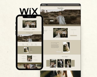 Wix Website Template for Wedding Photographer, Modern Editorial Website Design, Photography Website, Creative Wix Templates, Wix Web Design