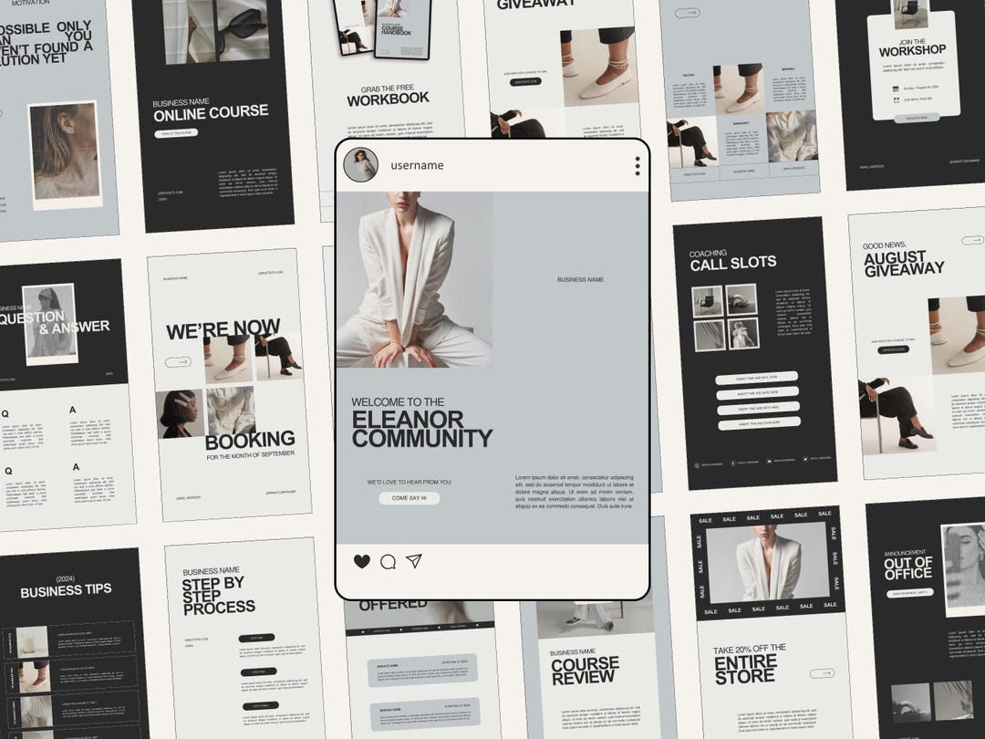Canva Modern Instagram Stories and Posts Bundle, Editable Templates ...