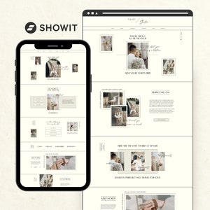 Showit Website Template for Wedding Photographer, Modern Luxury Fine Art Website Design, Photography Website, Showit Landing Sales Page