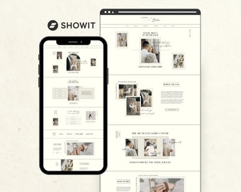 Showit Website Template for Wedding Photographer, Modern Luxury Fine Art Website Design, Photography Website, Showit Landing Sales Page