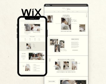 Wix Website Template for Wedding Photographer, Modern Editorial Website Design, Photography Website, Creative Wix Templates, Wix Web Design