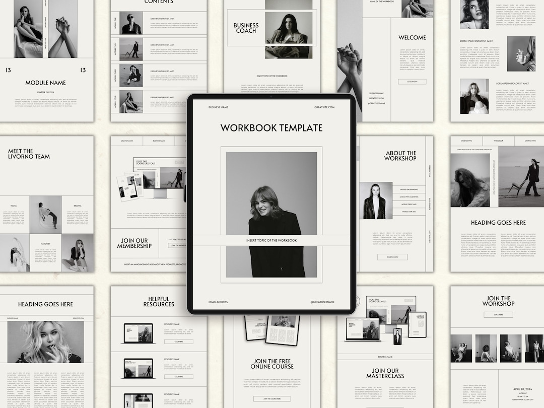 Canva Workbook Template for Coaches & Course Creators, Coaching Tools ...
